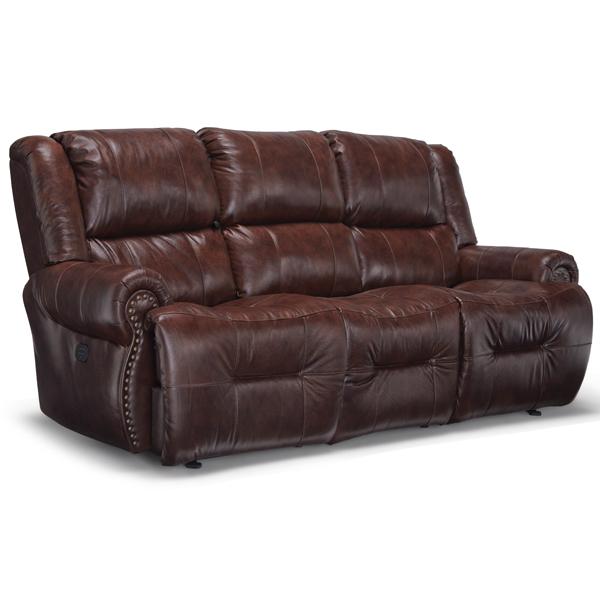 GENET COLLECTION LEATHER POWER RECLINING SOFA W/ FOLD DOWN TABLE- S960CZ4 - J. Patrick’s Furniture (Pooler, GA)