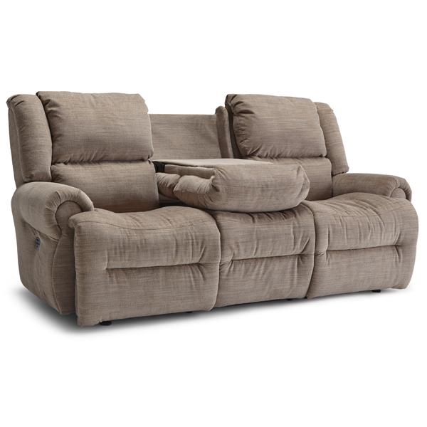 GENET COLLECTION LEATHER POWER RECLINING SOFA W/ FOLD DOWN TABLE- S960CZ4 - J. Patrick’s Furniture (Pooler, GA)