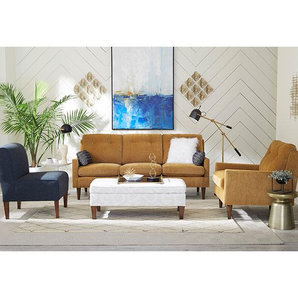 TREVIN COLLECTION STATIONARY SOFA W/2 PILLOWS- S38R - J. Patrick’s Furniture (Pooler, GA)