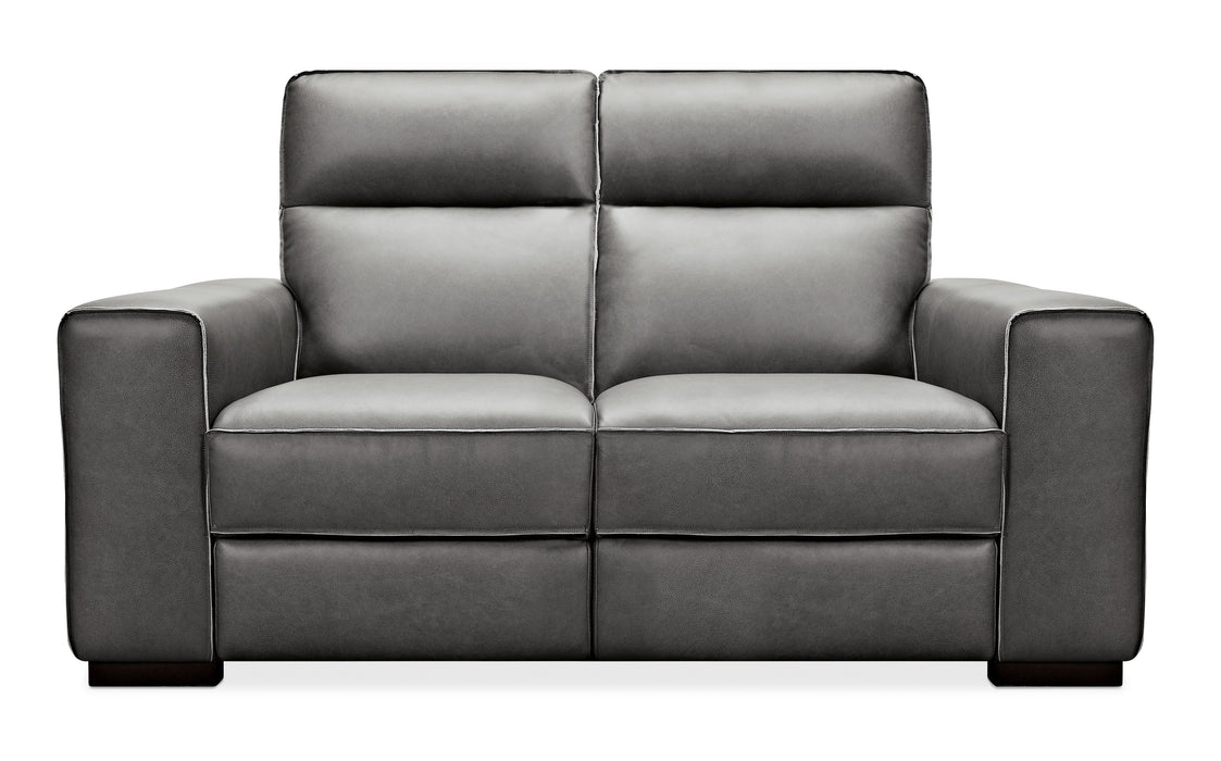 Braeburn Leather Loveseat w/PWR Recline PWR Headrest