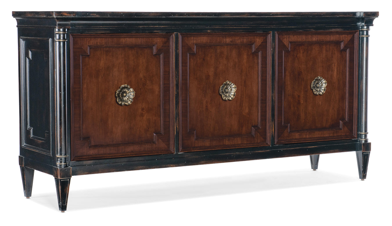 Cherry and Walnut Veneers with Walnut Inlay and Solid-Wood Edge Top