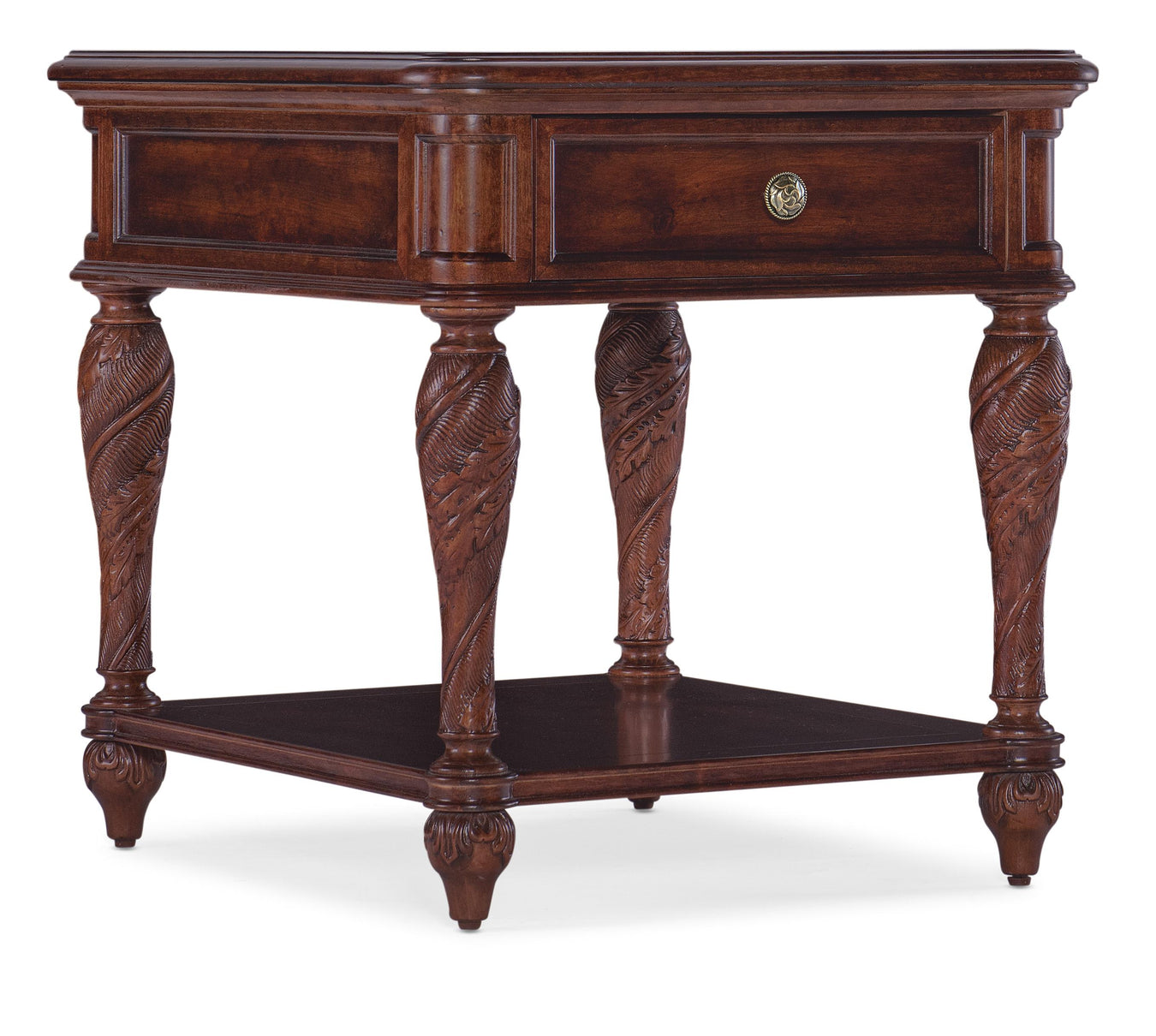 Cherry Veneers and Walnut Inlay with Solid-Wood Edge Top