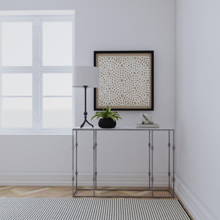 Commerce & Market Small Stone and Metal Console