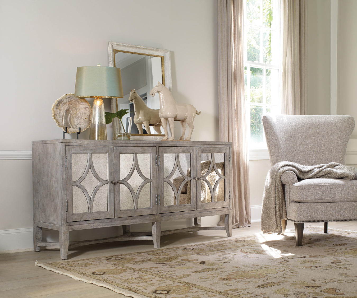 Cherry Veneers with Antique Mirror