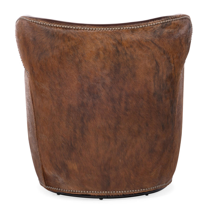 Kato Leather Swivel Chair w/ Dark HOH - J. Patrick’s Furniture (Pooler, GA)