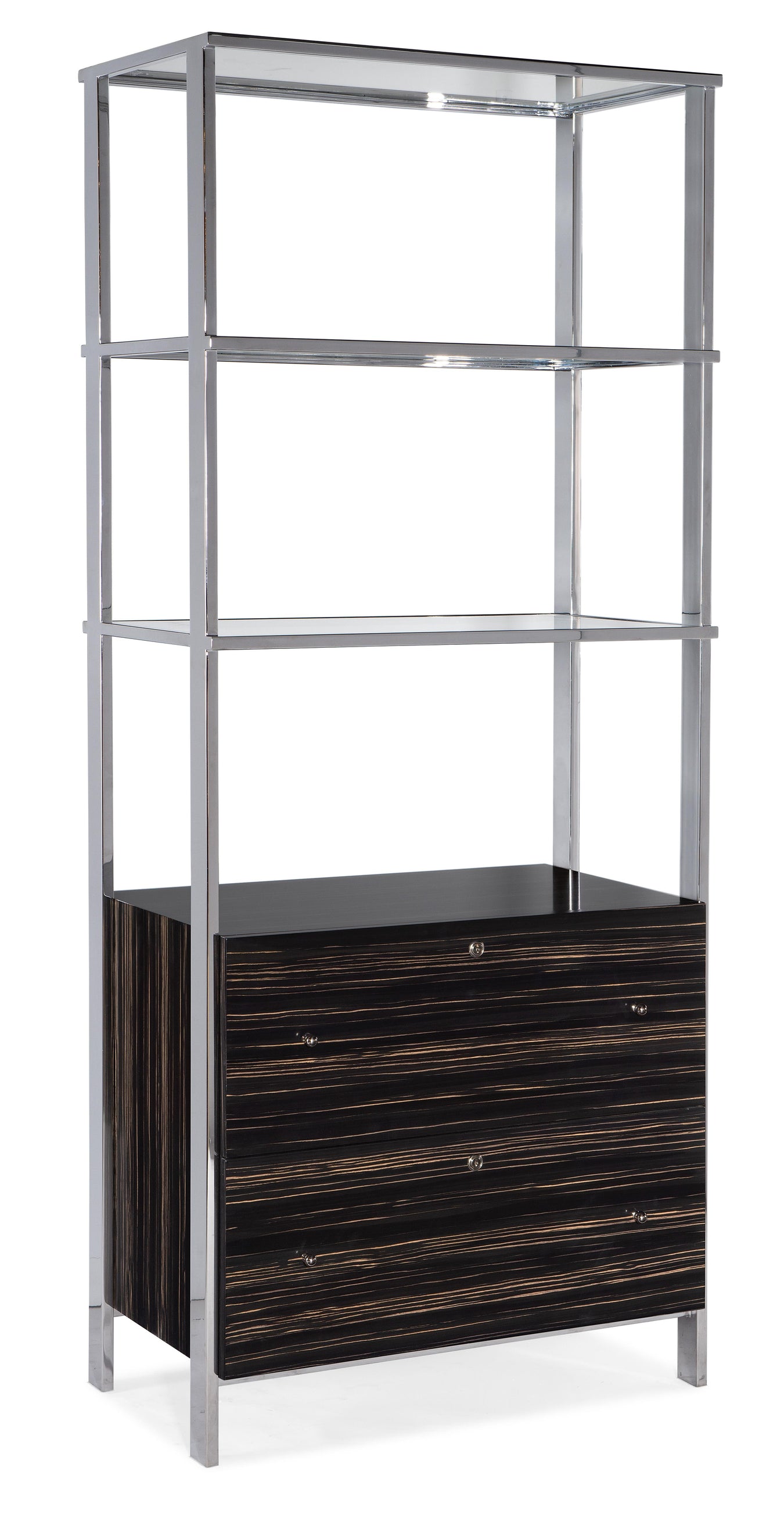 Ebony Veneers and Metal Frame