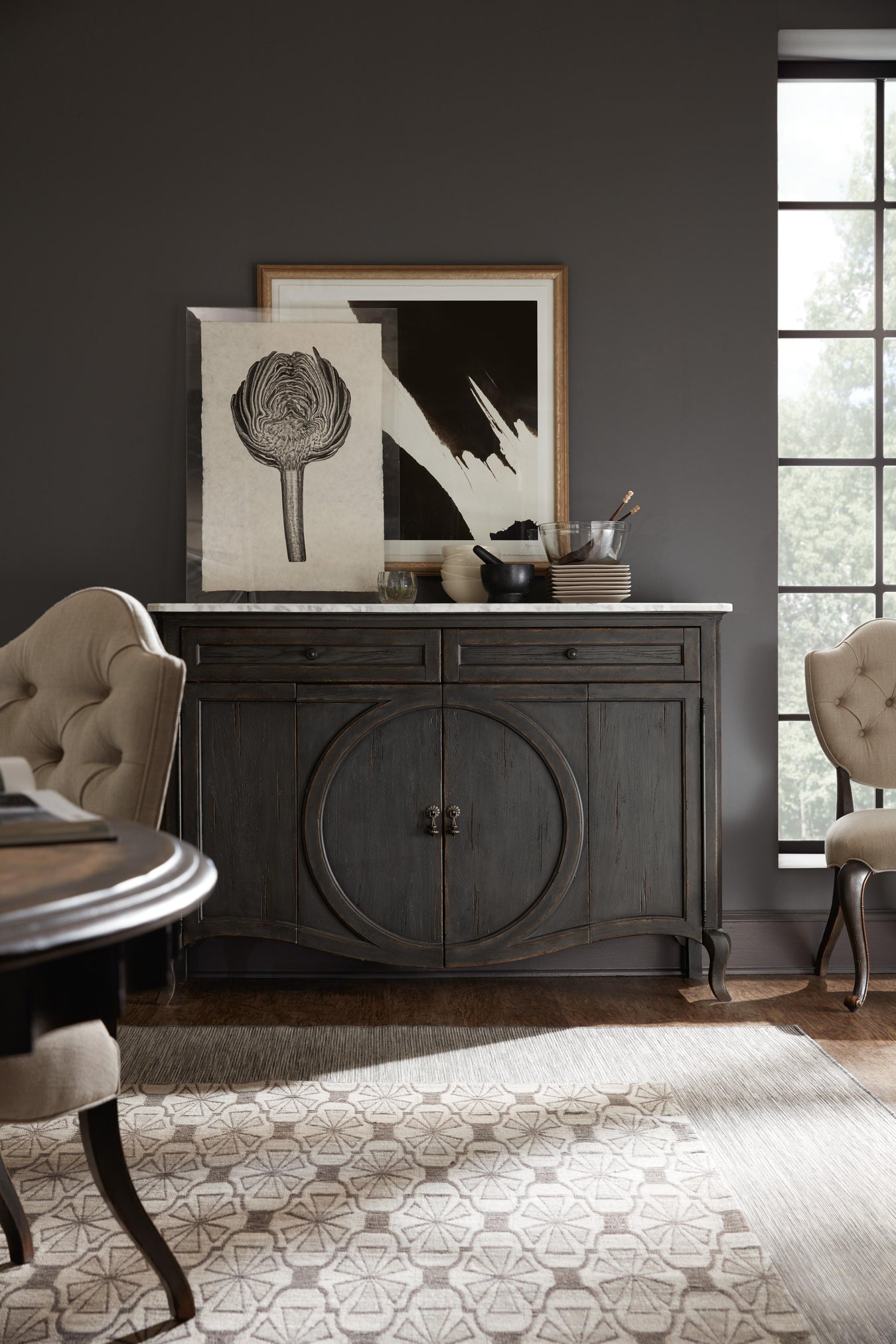 Oak Veneers and Marble