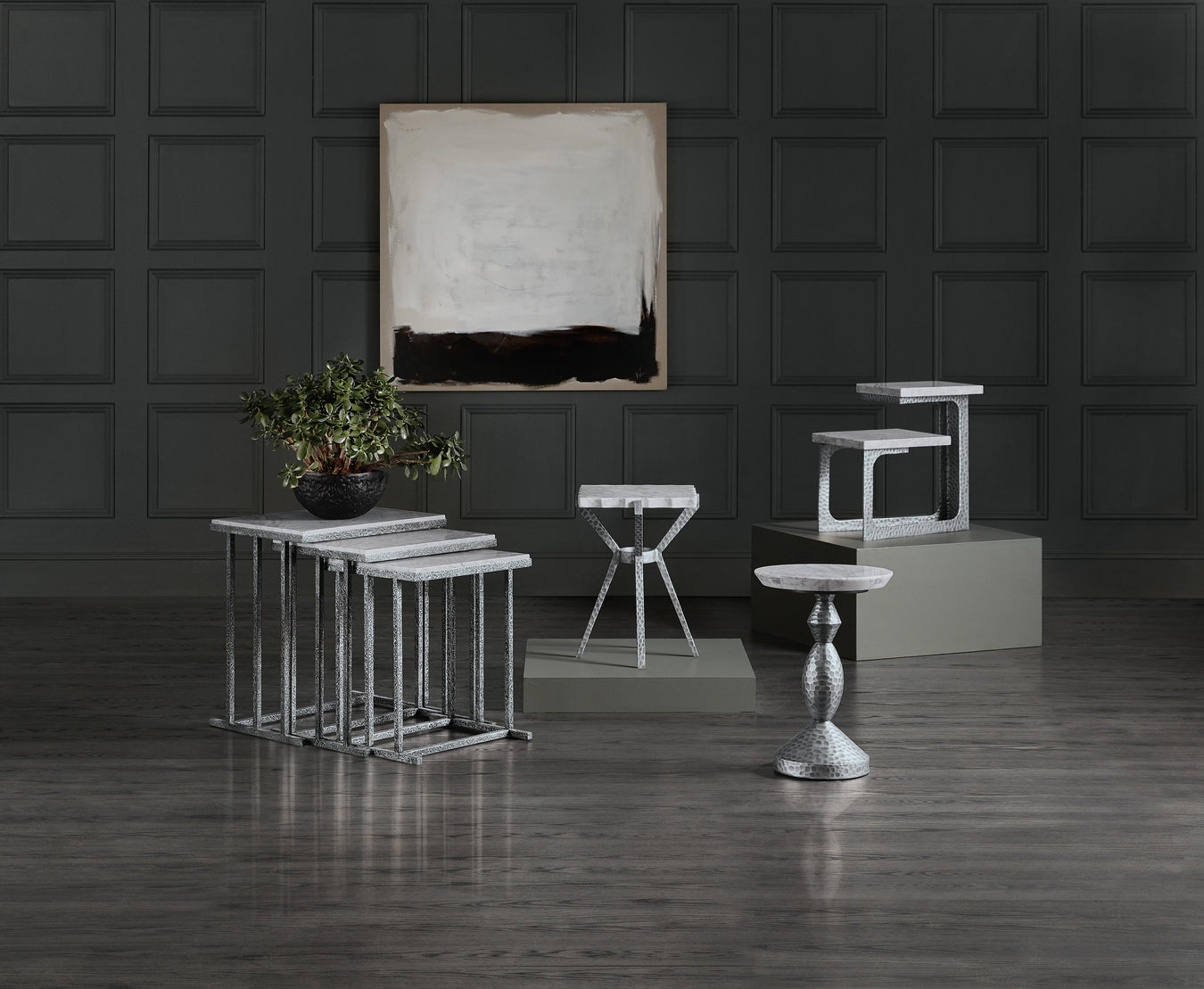 Carrara Marble Veneer with Cast Metal