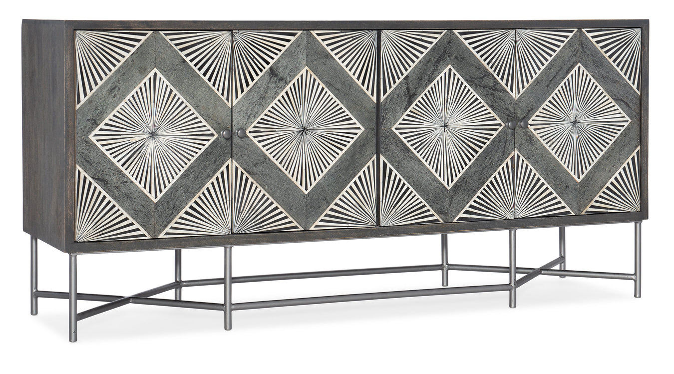 Mango Wood with Stone Veneers and Iron