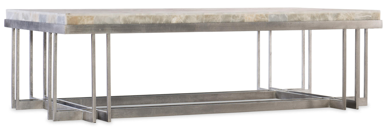 Metal and Tumbled White Onyx