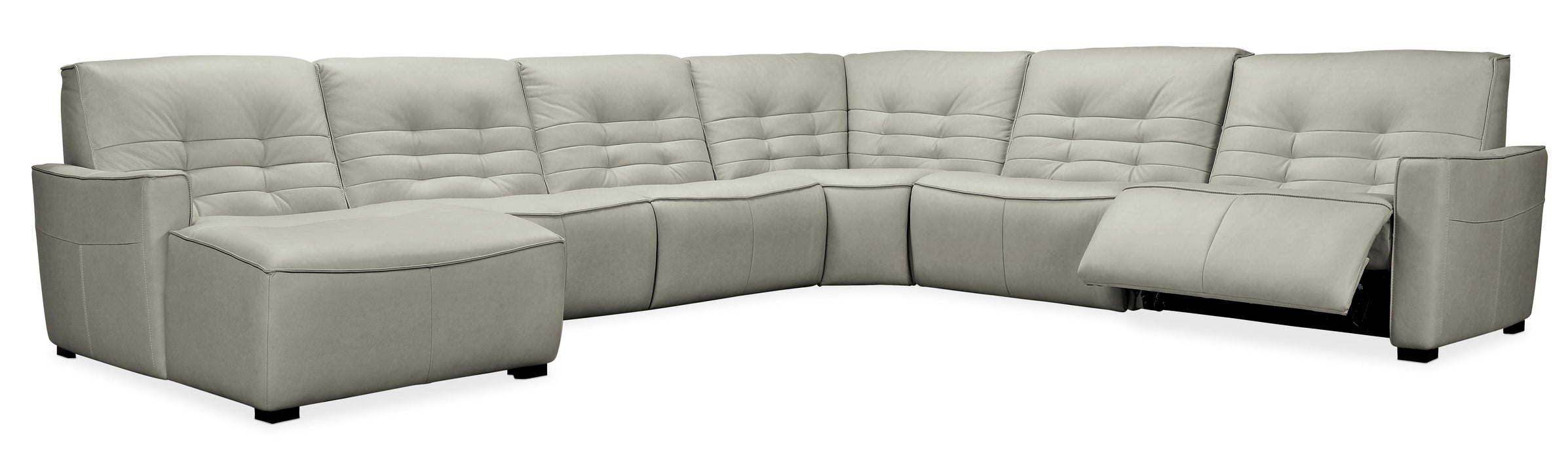 Reaux Grandier 6-Piece LAF Chaise Sectional w/ 2 Recliners