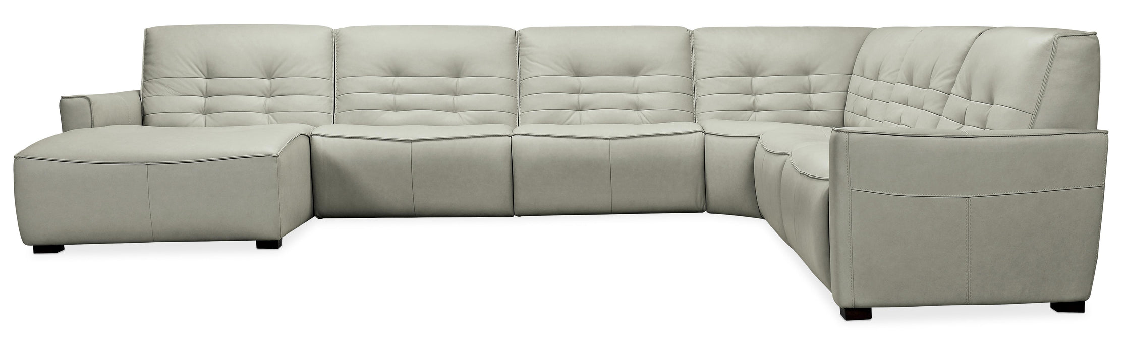 Reaux Grandier 6-Piece LAF Chaise Sectional w/ 2 Recliners