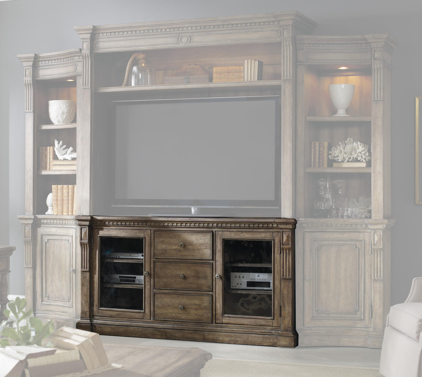 Hickory Veneers with Glass