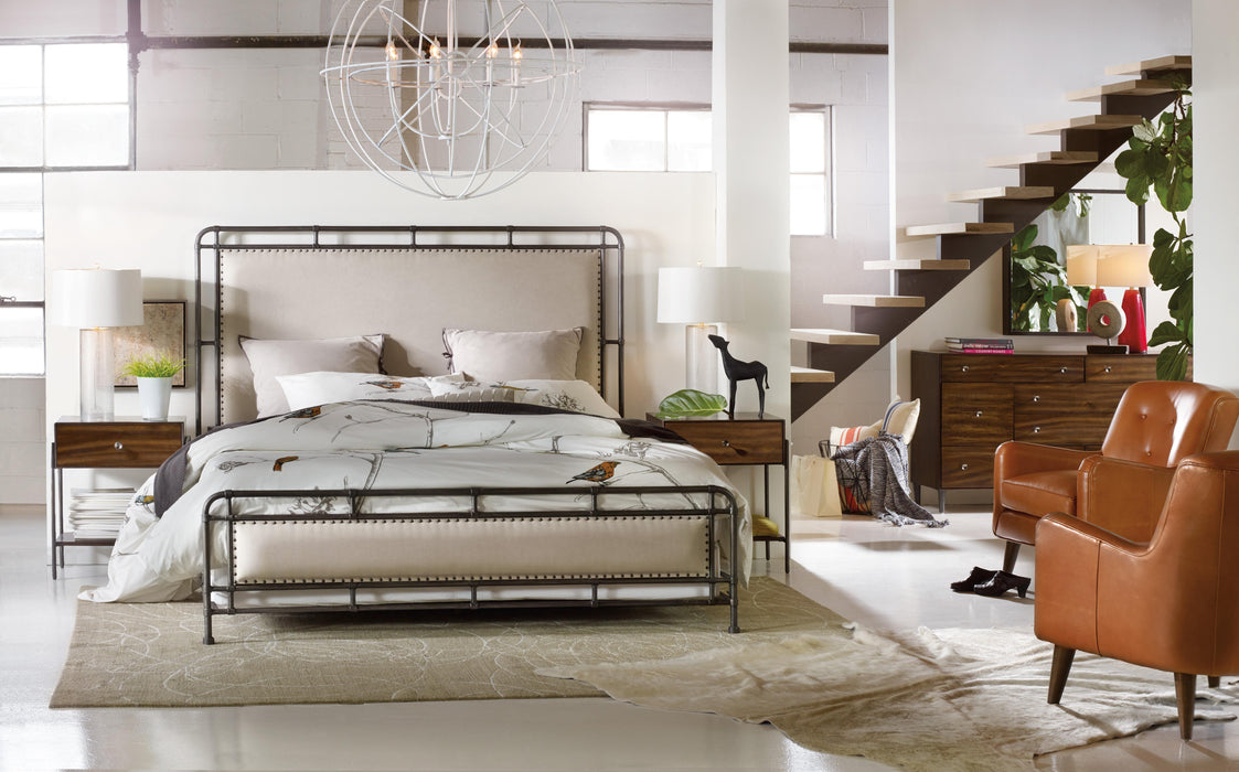 Studio 7H Slumbr King Metal Upholstered Bed