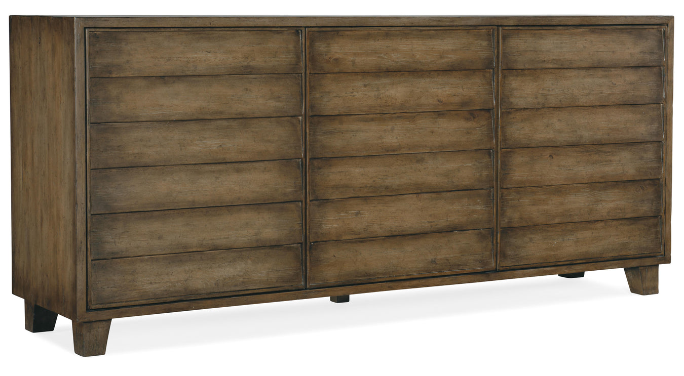 Quartered Pine and Maple Veneers and Solid-Wood Edge Top
