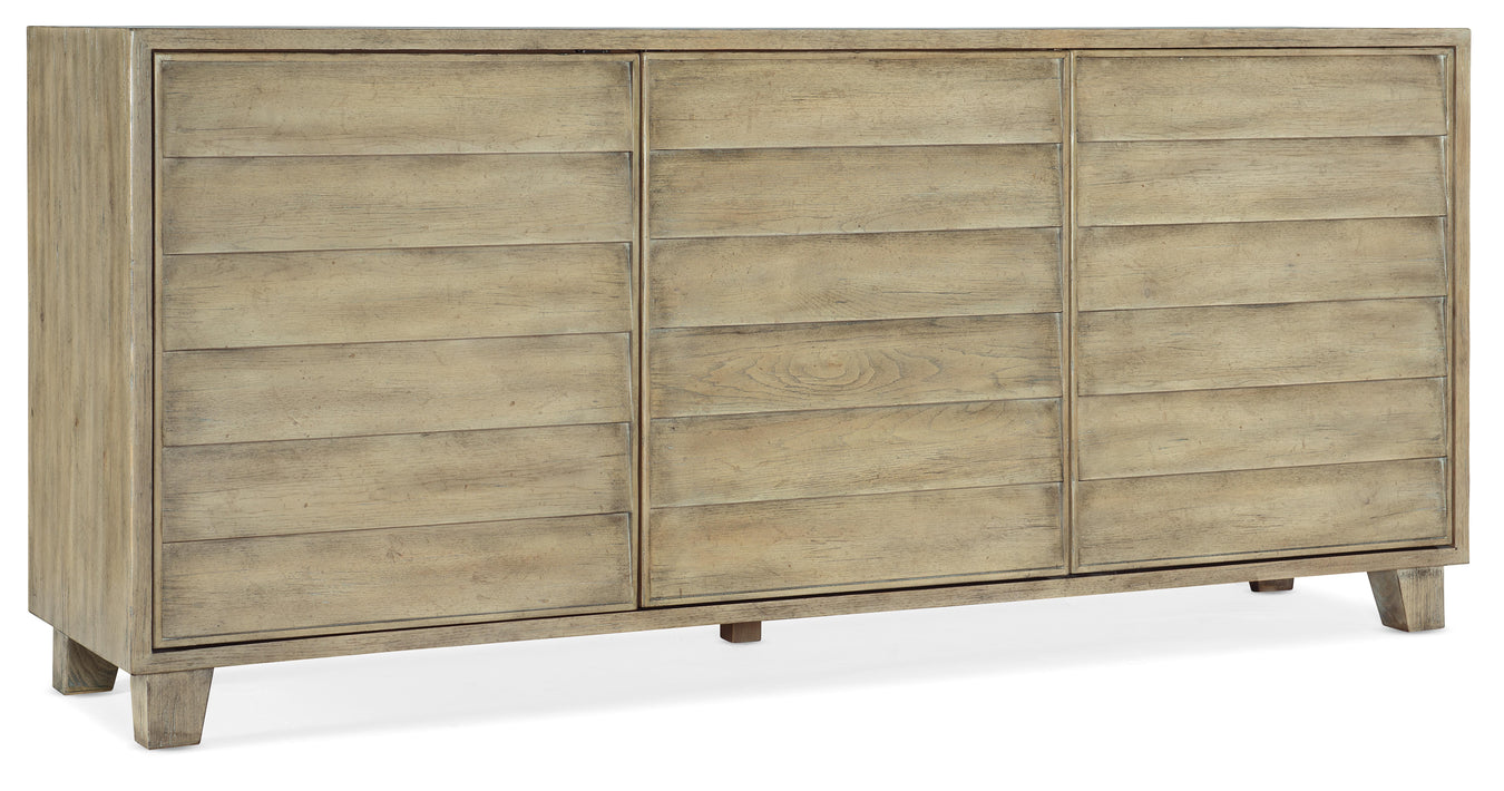 Quartered Pine and Maple Veneers and Solid-Wood Edge Top