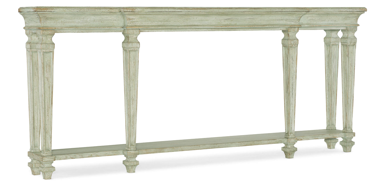 Pine and Oak Veneers with Walnut Inlay with Solid-Wood Edge Top