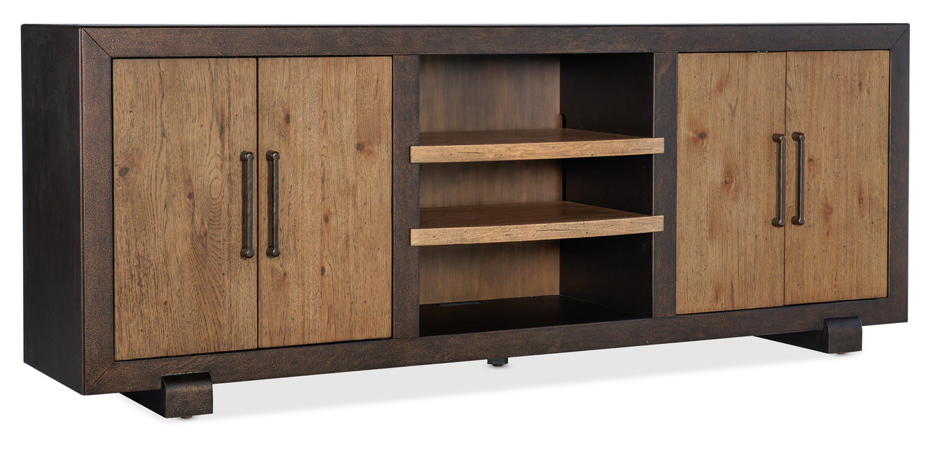 Maple and Pecky Hickory Veneers with Solid Wood Edged Top