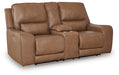DeepWakes Power Reclining Loveseat with Console - J. Patrick’s Furniture (Pooler, GA)