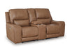DeepWakes Power Reclining Loveseat with Console - J. Patrick’s Furniture (Pooler, GA)