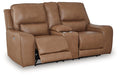 DeepWakes Power Reclining Loveseat with Console - J. Patrick’s Furniture (Pooler, GA)