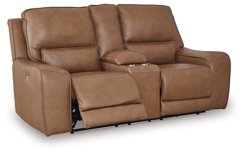 DeepWakes Power Reclining Loveseat with Console - J. Patrick’s Furniture (Pooler, GA)
