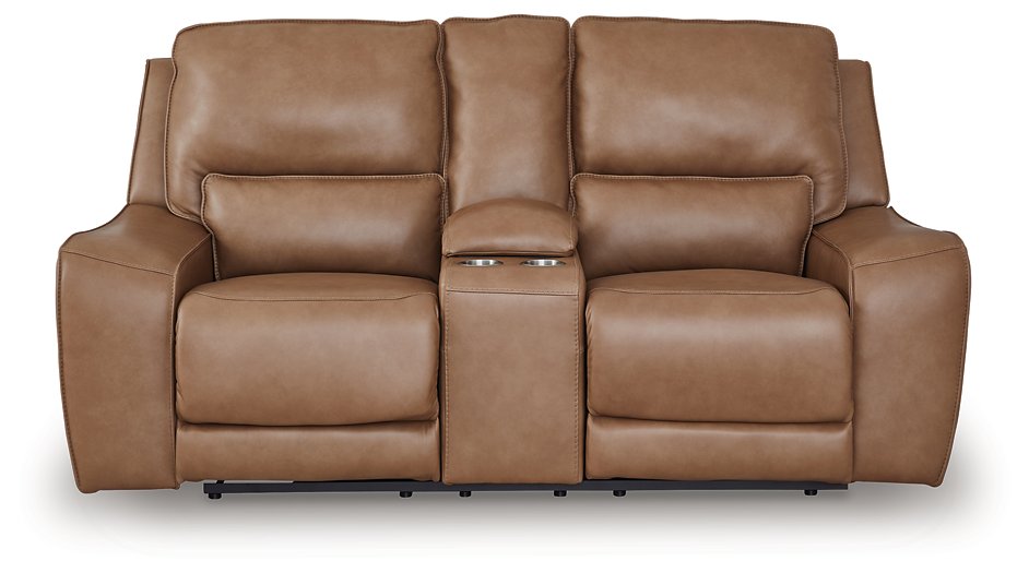 DeepWakes Power Reclining Loveseat with Console - J. Patrick’s Furniture (Pooler, GA)