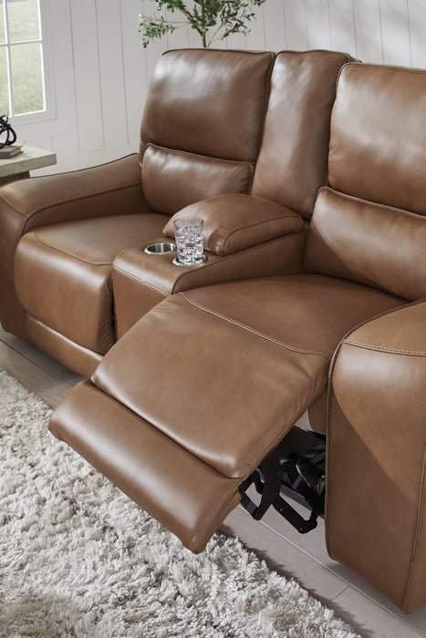 DeepWakes Power Reclining Loveseat with Console - J. Patrick’s Furniture (Pooler, GA)