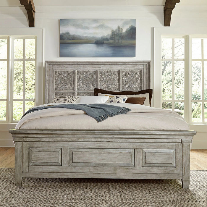 Heartland King Opt California Panel Bed, Dresser & Mirror, Night Stand image