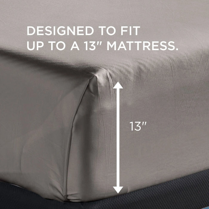 TEMPUR-Adapt Luxe Egyptian Cotton Sheets - Graphite