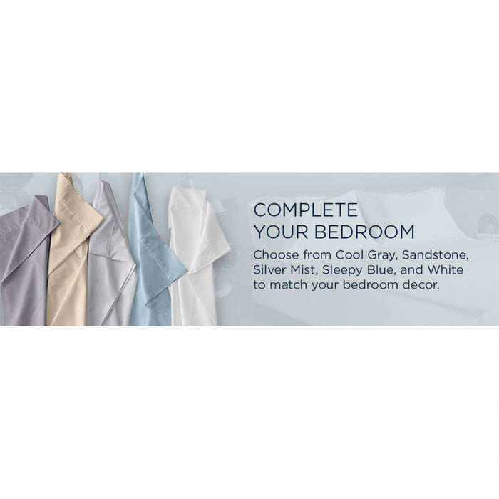 TEMPUR Luxe Egyptian Cotton Pillowcase Set Silver Mist