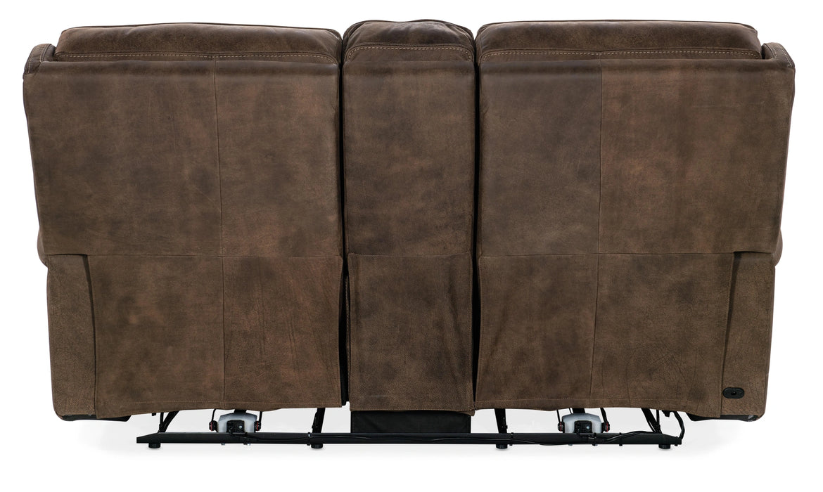 Wheeler Power Console Loveseat with Power Headrest