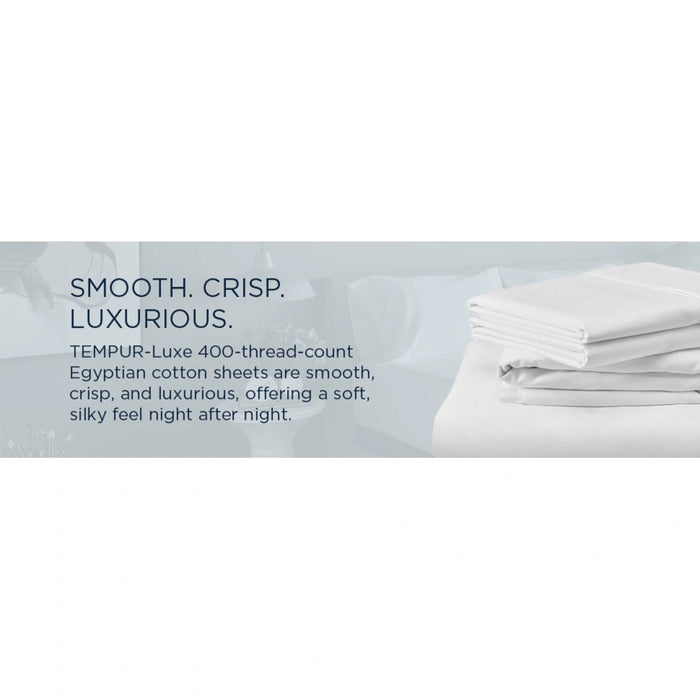 TEMPUR Luxe Egyptian Cotton Pillowcase Set Silver Mist