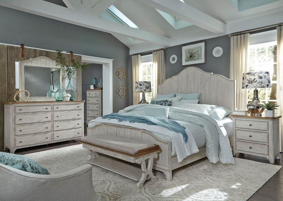 Liberty Furniture Farmhouse Reimagined Drawer Nightstand in Antique White - J. Patrick’s Furniture (Pooler, GA)