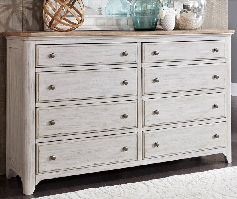 Liberty Furniture Farmhouse Reimagined Drawer Dresser in Antique White - J. Patrick’s Furniture (Pooler, GA)