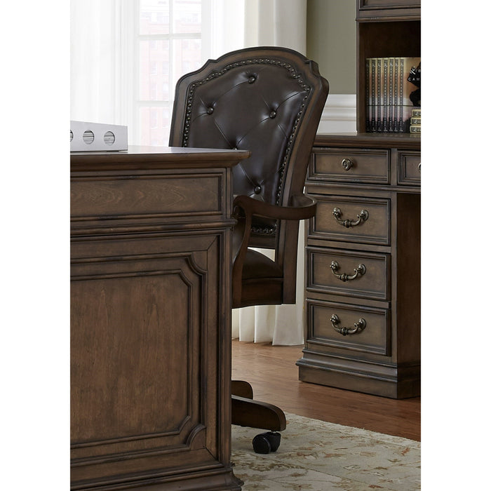 Liberty Amelia Jr Executive Office Chair in Antique Toffee - J. Patrick’s Furniture (Pooler, GA)