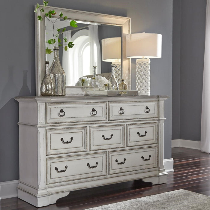 Liberty Furniture Abbey Park Mirror in Antique White - J. Patrick’s Furniture (Pooler, GA)