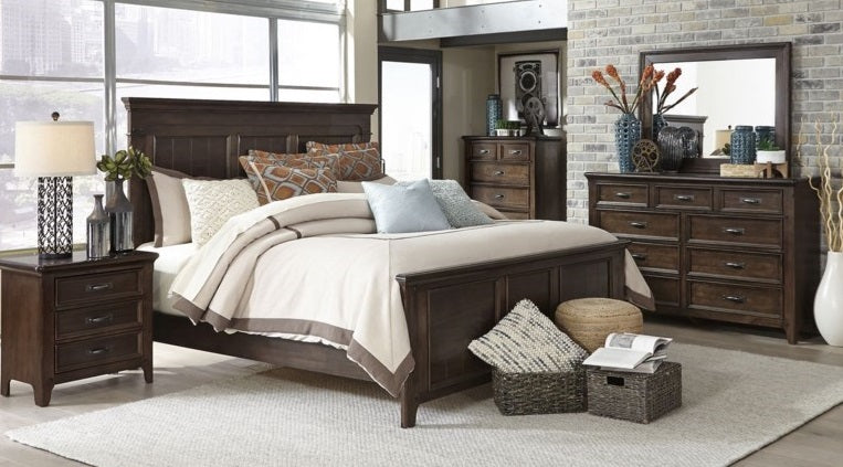Liberty Furniture Saddlebrook Queen Panel Bed in Tobacco Brown - J. Patrick’s Furniture (Pooler, GA)