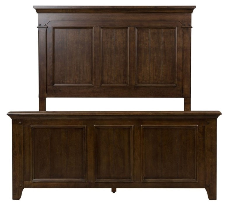 Liberty Furniture Saddlebrook Queen Panel Bed in Tobacco Brown - J. Patrick’s Furniture (Pooler, GA)