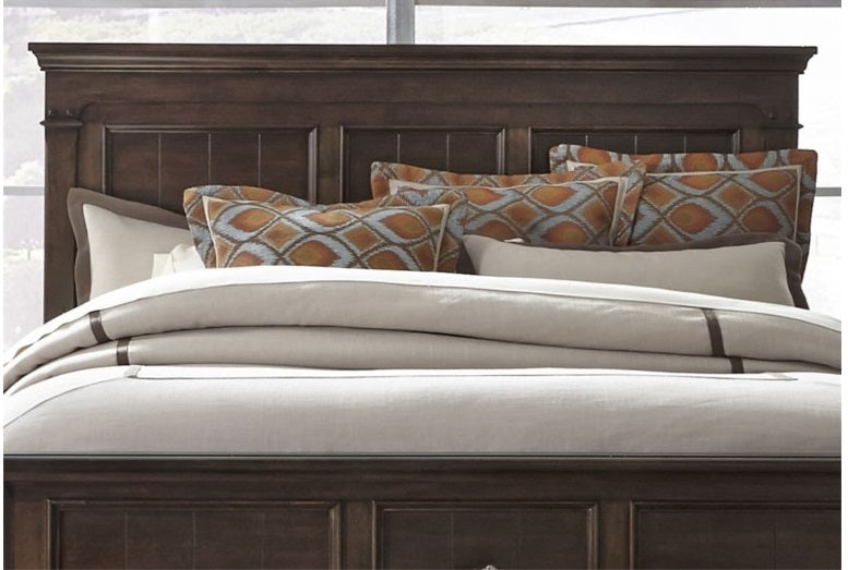 Liberty Furniture Saddlebrook Queen Panel Bed in Tobacco Brown - J. Patrick’s Furniture (Pooler, GA)