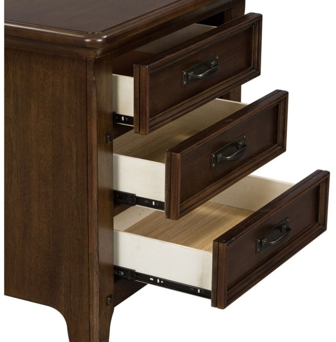 Liberty Furniture Saddlebrook 3 Drawer Nightstand in Tobacco Brown - J. Patrick’s Furniture (Pooler, GA)