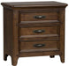 Liberty Furniture Saddlebrook 3 Drawer Nightstand in Tobacco Brown - J. Patrick’s Furniture (Pooler, GA)